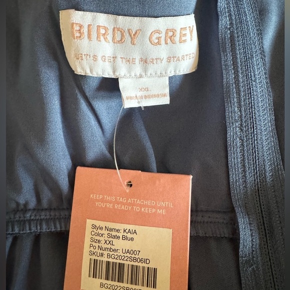 Birdy Grey Kaia Dress Chiffon Bridesmaid Prom Formal -Slate Blue -Size XXL - NWT - Picture 10 of 12